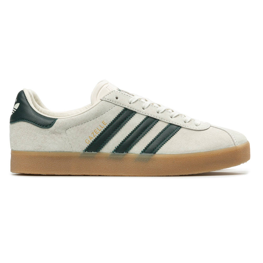 Adidas gazelle leather trainers in clearance white/green/gum