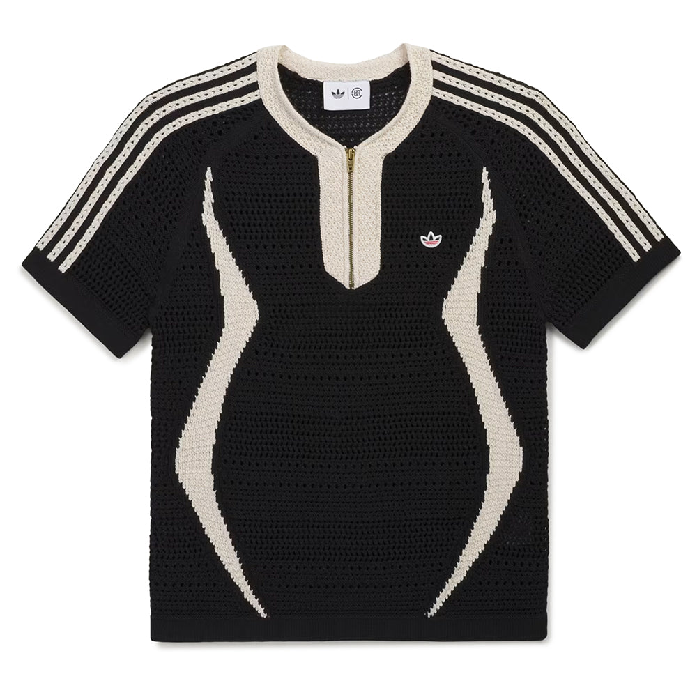  X CLOT KNIT JERSEY アディダスオリジナルズシャツ Adidas x CLOT Knit Jersey by Edison Chen | Black