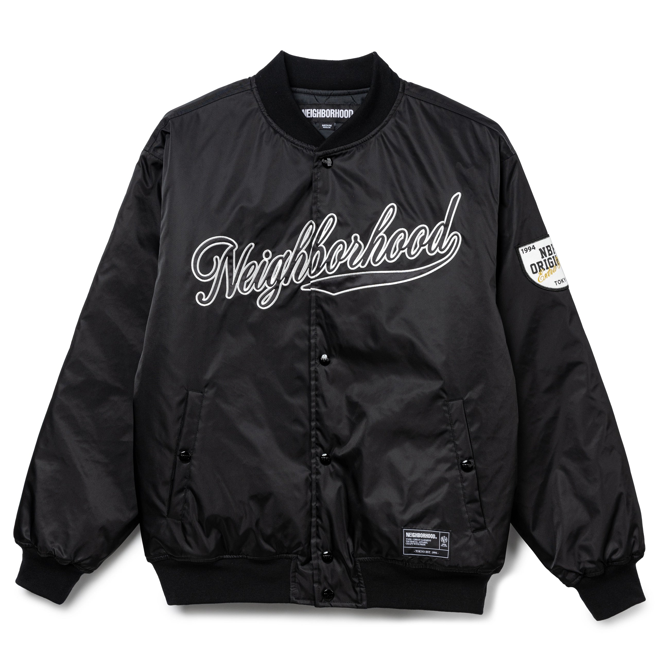 Neighborhood Baseball Jacket | Black