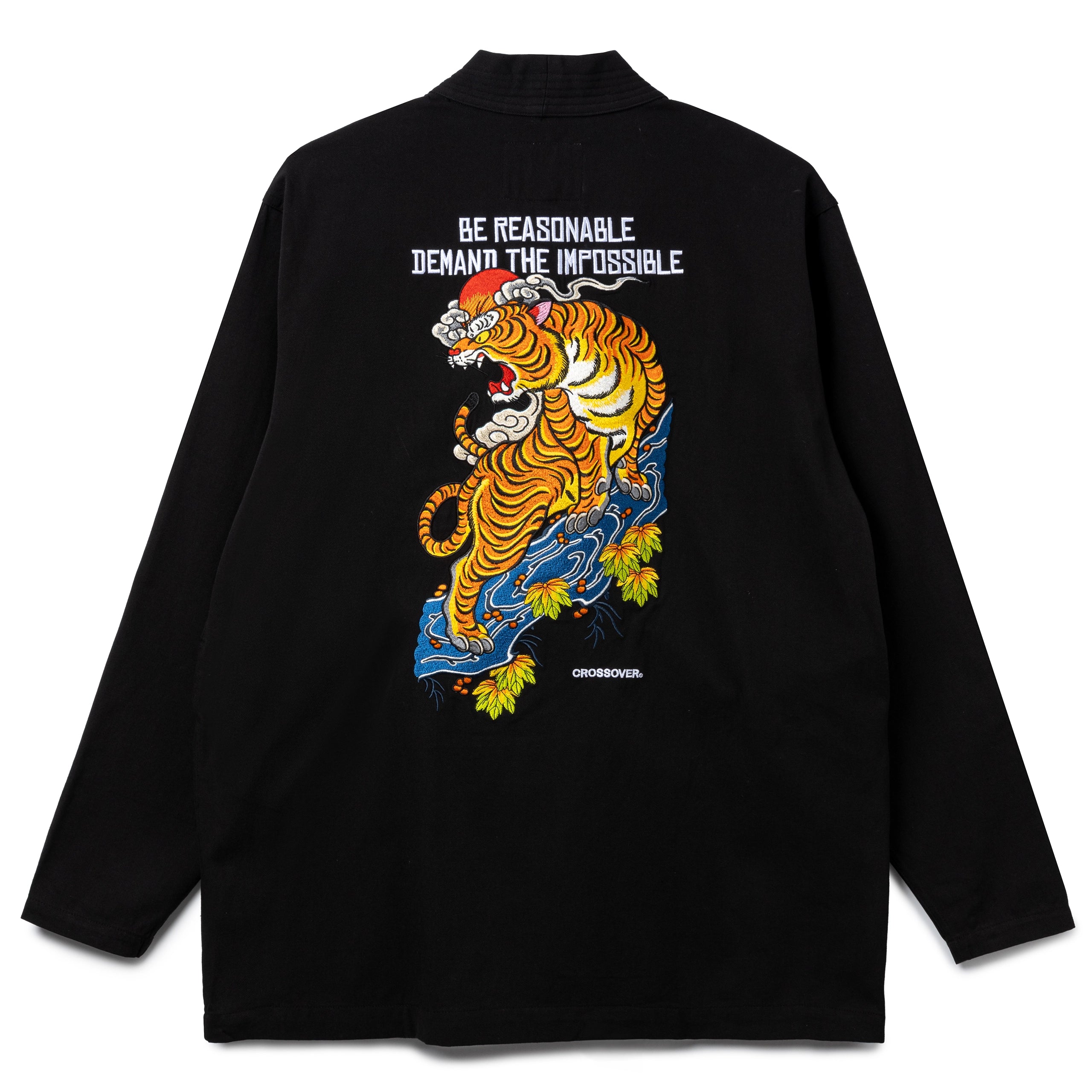 Crossover Disobedient Nature Tiger Kimono Jacket | Black
