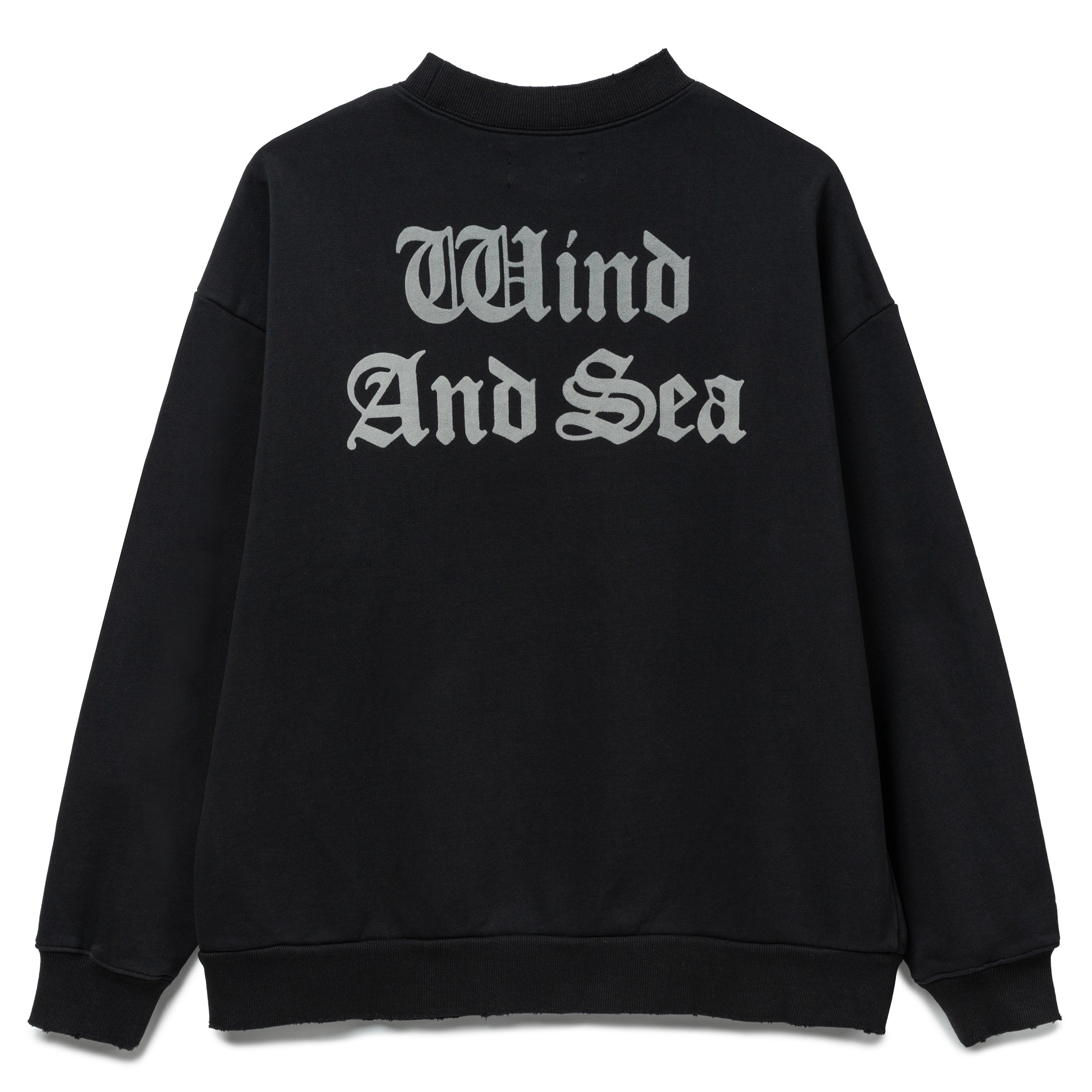 Wind and Sea Flocky Crewneck Sweatshirt | Black