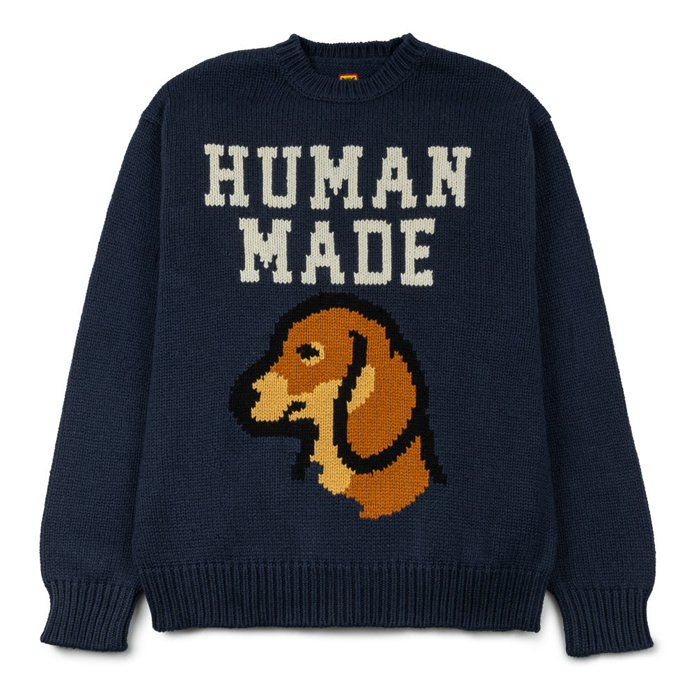 HUMAN MADE Dachs Knit Sweater Navy XL