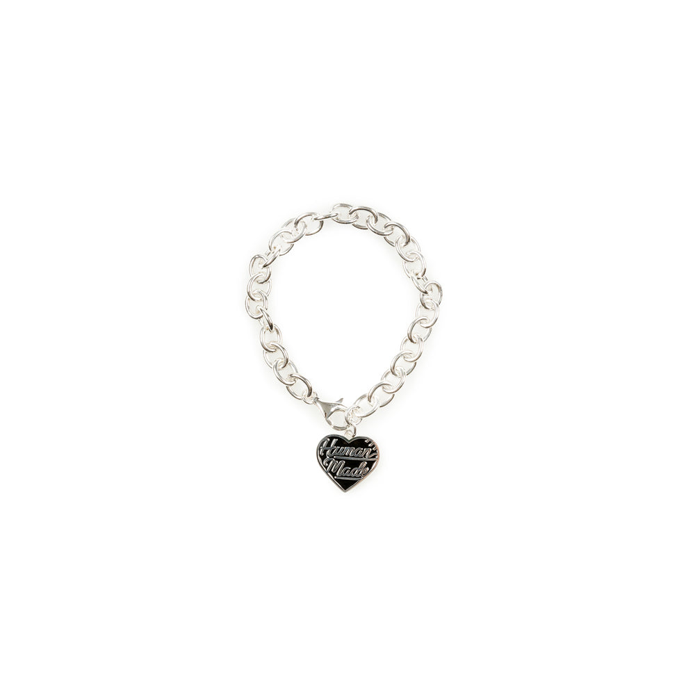 Human Made Heart Silver Bracelet | Black – CROSSOVER
