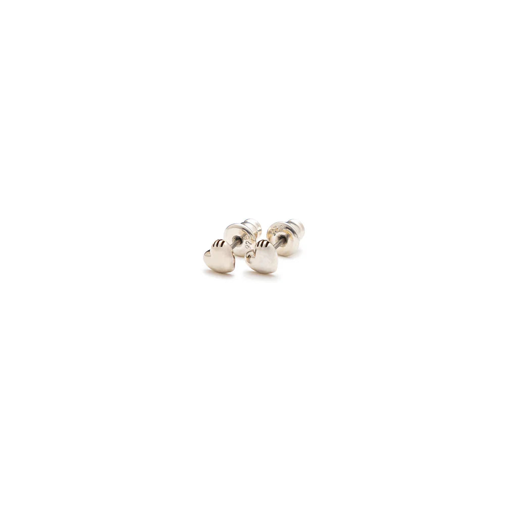 Human Made Heart Silver Earrings | Silver Human Made Heart Silver Earrings | Silver