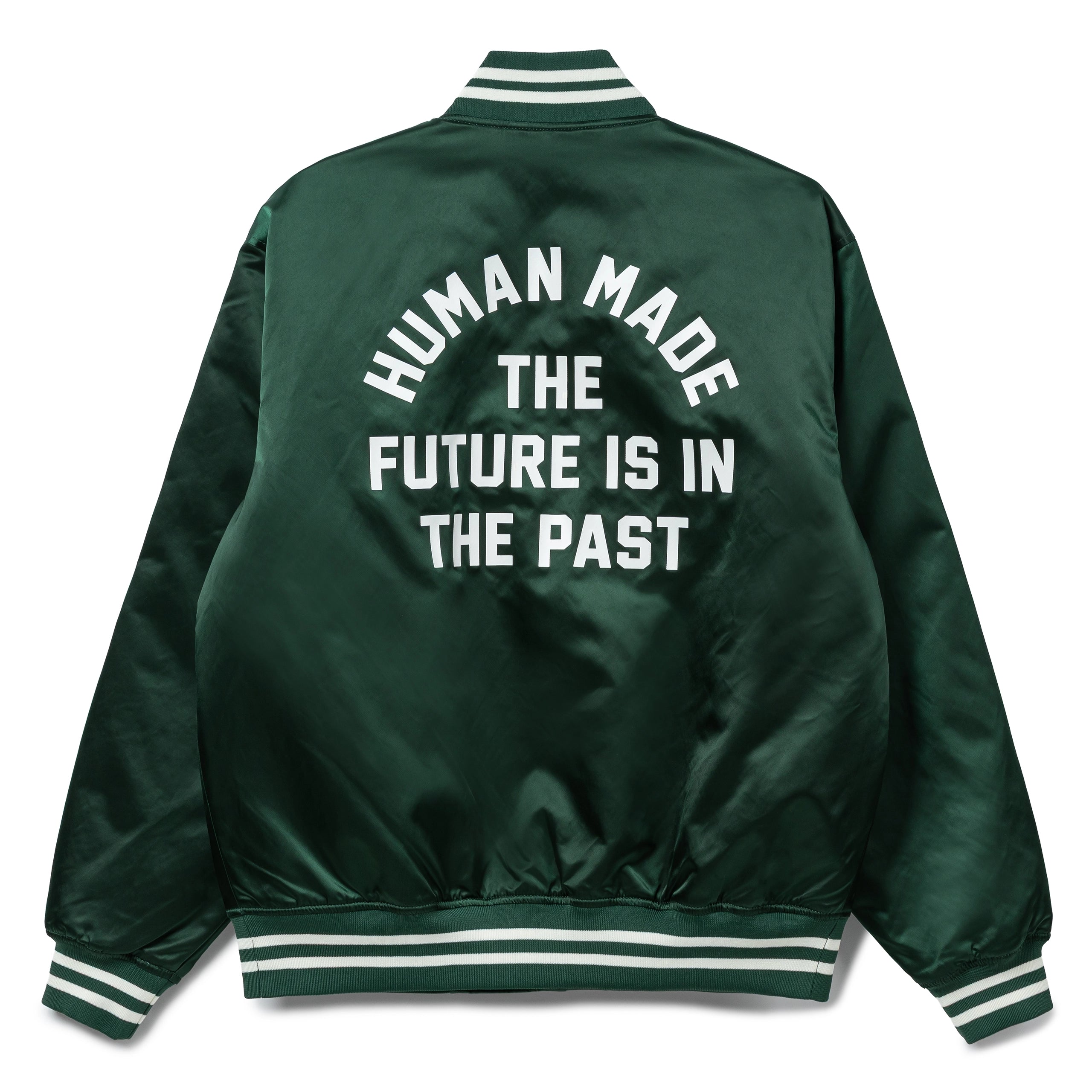 Human Made Nylon Stadium Jacket | Green