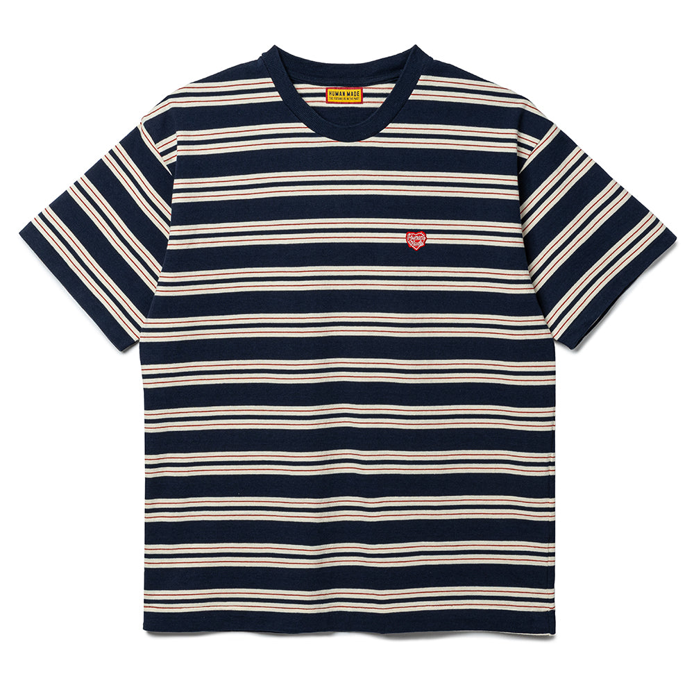HUMAN MADE STRIPED MESH T-SHIRT navy 紺黄 Human Made Striped Tee | Navy