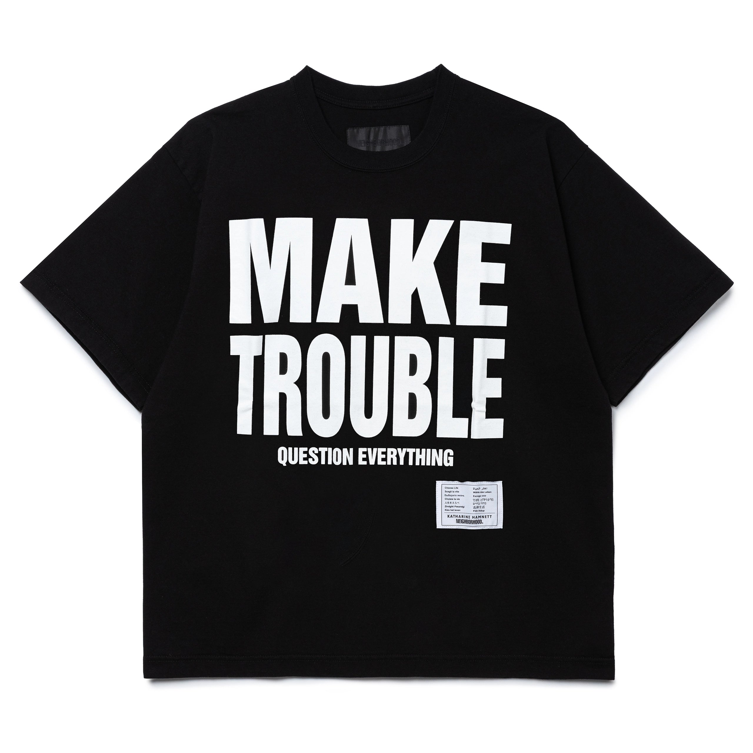トップス CREW NECK TEE KATHARINE NH x Katharine Hamnett . Crewneck SS-2 | Black