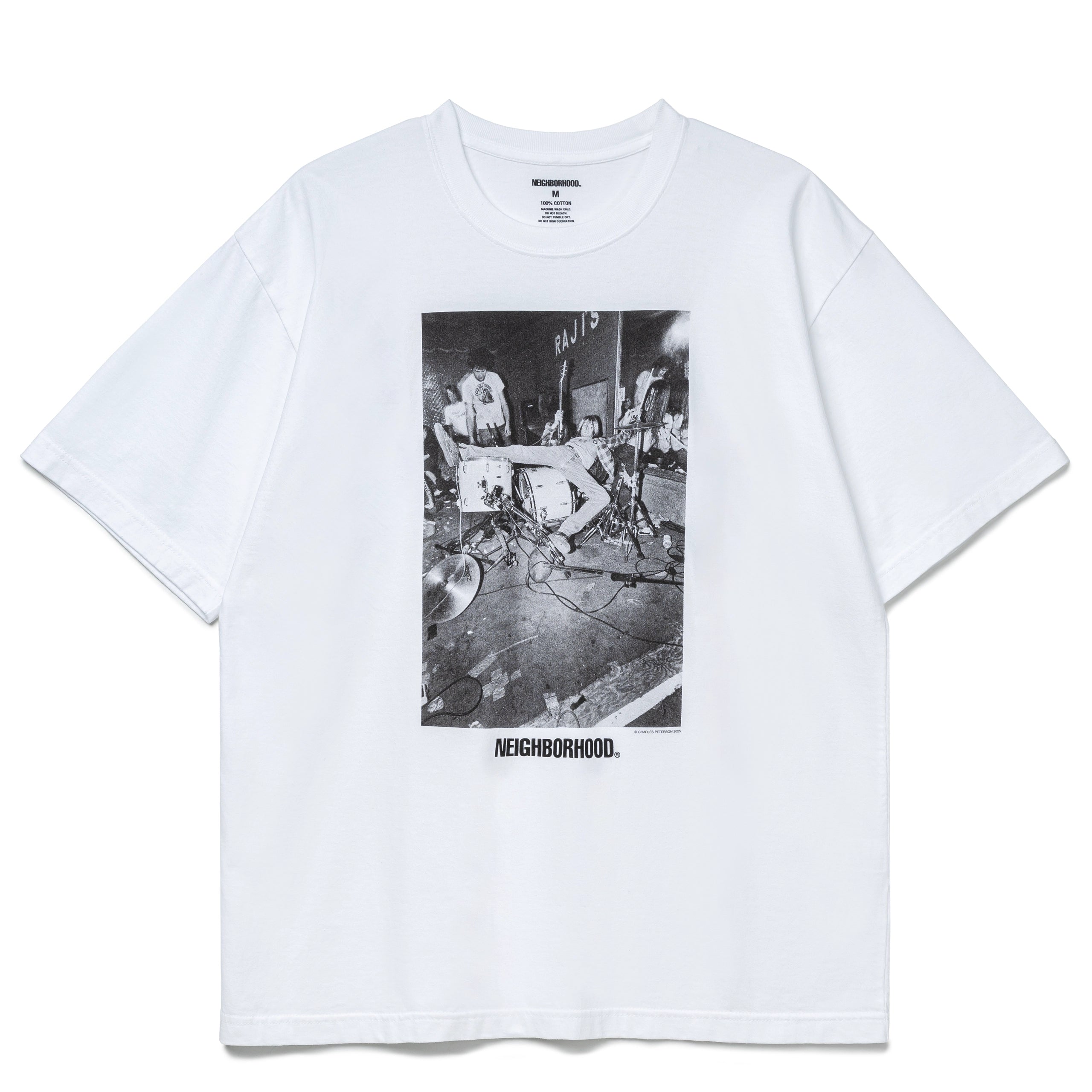 Neighborhood x Charles Peterson . SS-3 Tee | White Neighborhood x Charles Peterson . SS-3 Tee | White