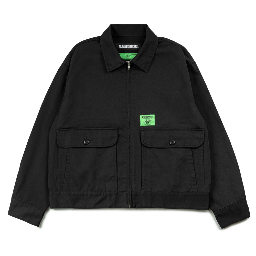 Neighborhood NH. X Dickies. Zip Work Jacket | Black