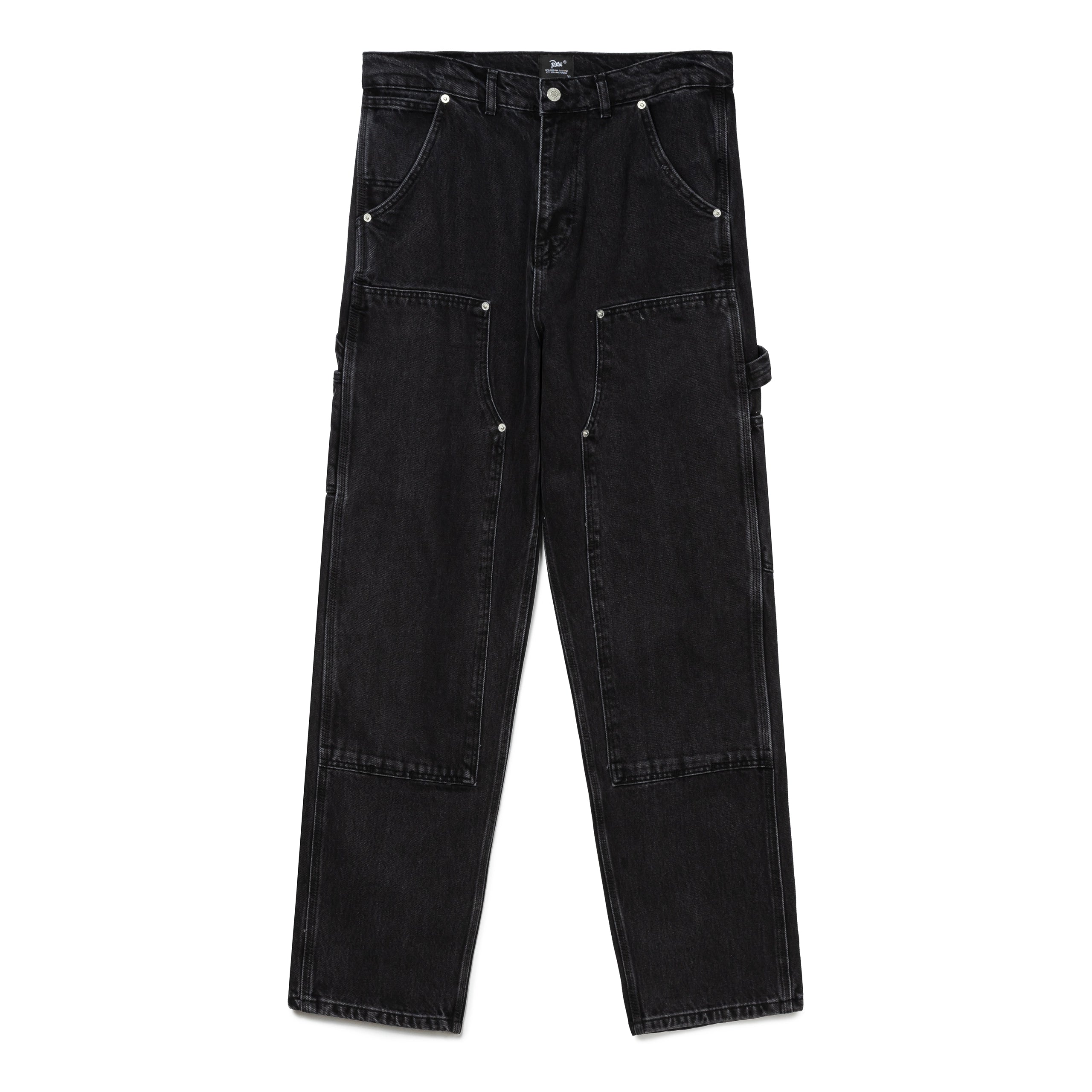 Patta Double Knee Denim Pants | Black Denim