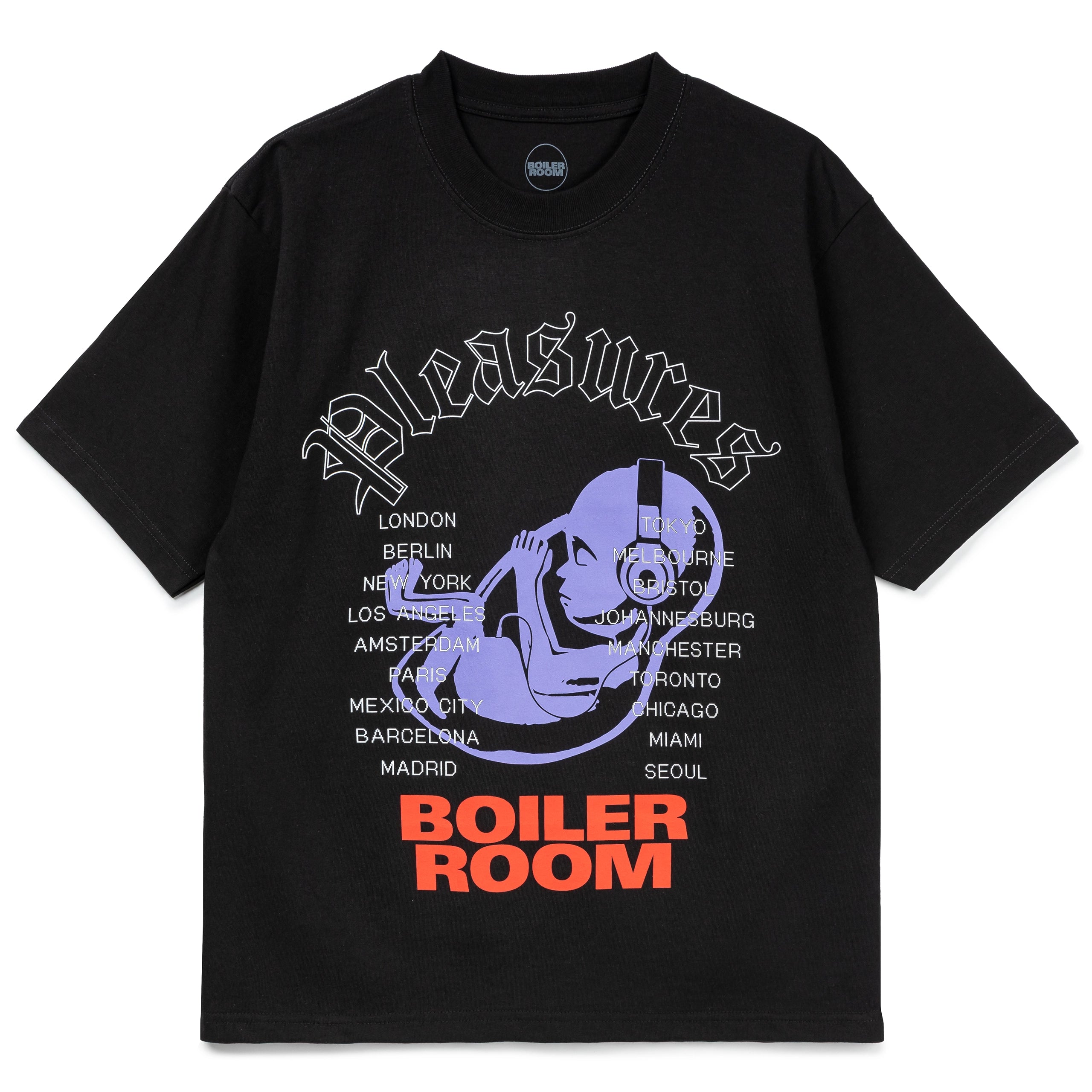 Pleasures x Boiler Room Headphone Tee | Black