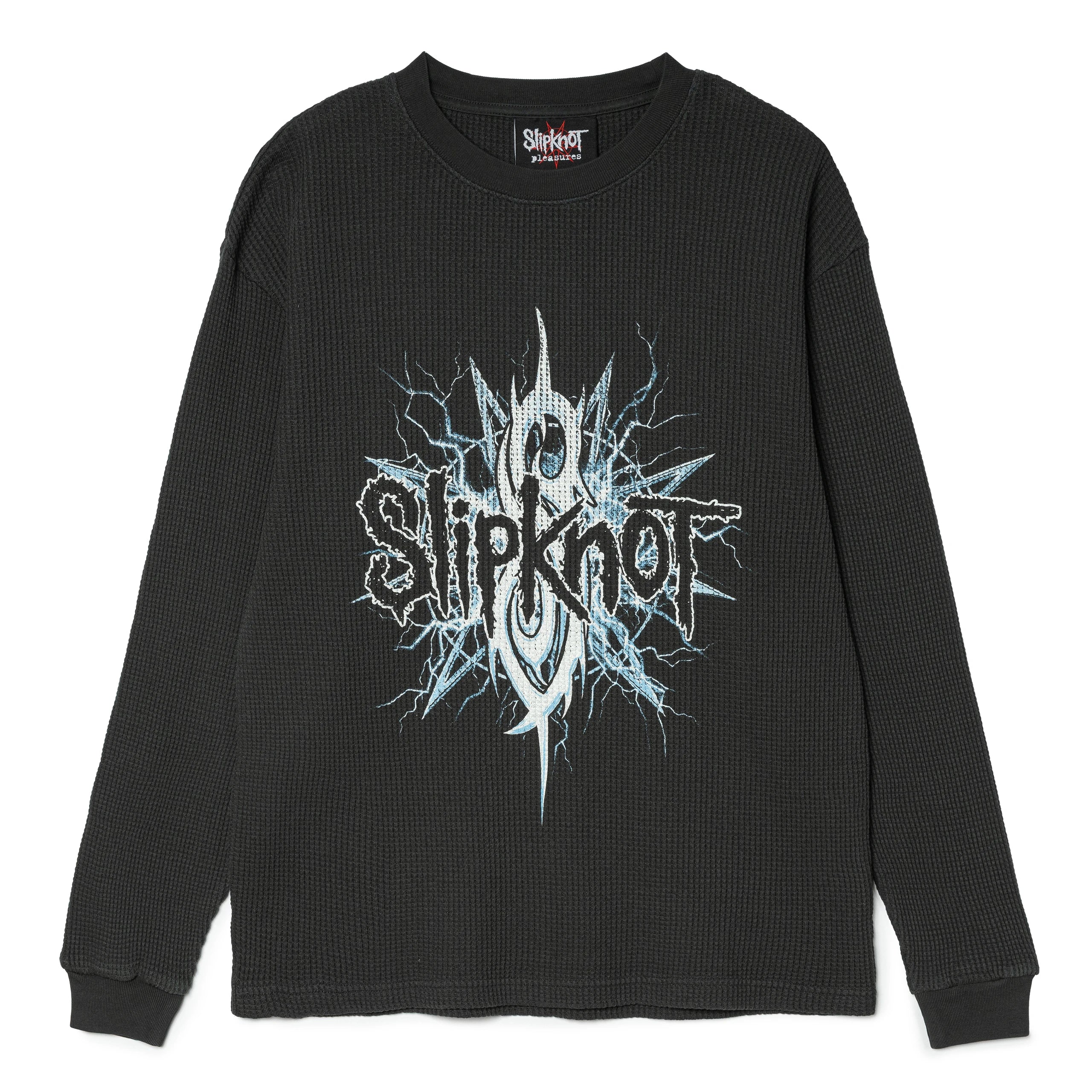 Pleasures x Slipknot Spit Thermal L/S Tee | Faded Black