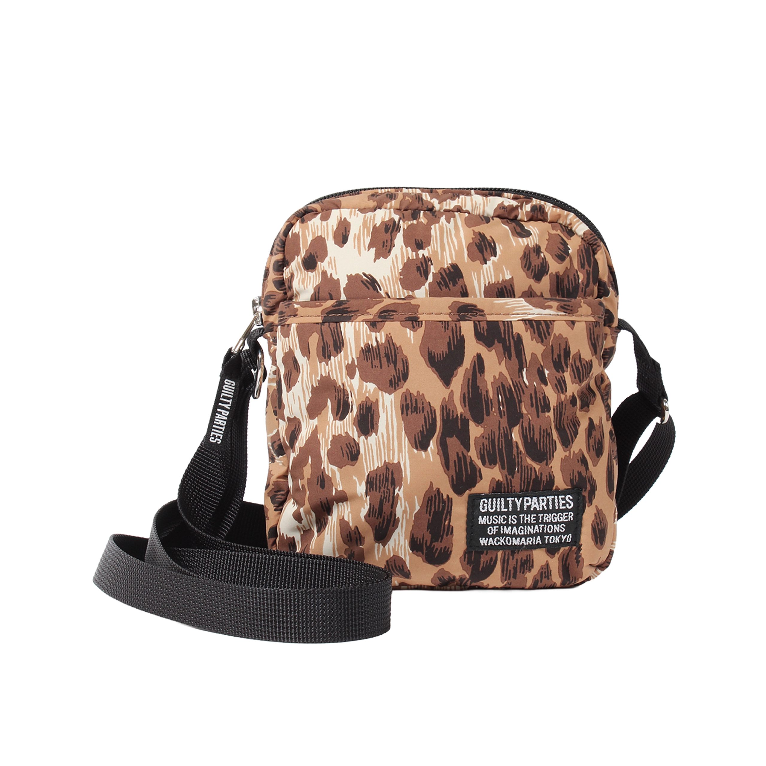 Wacko Maria x Speak Easy Leopard Small Type-1 Shoulder Bag | Beige