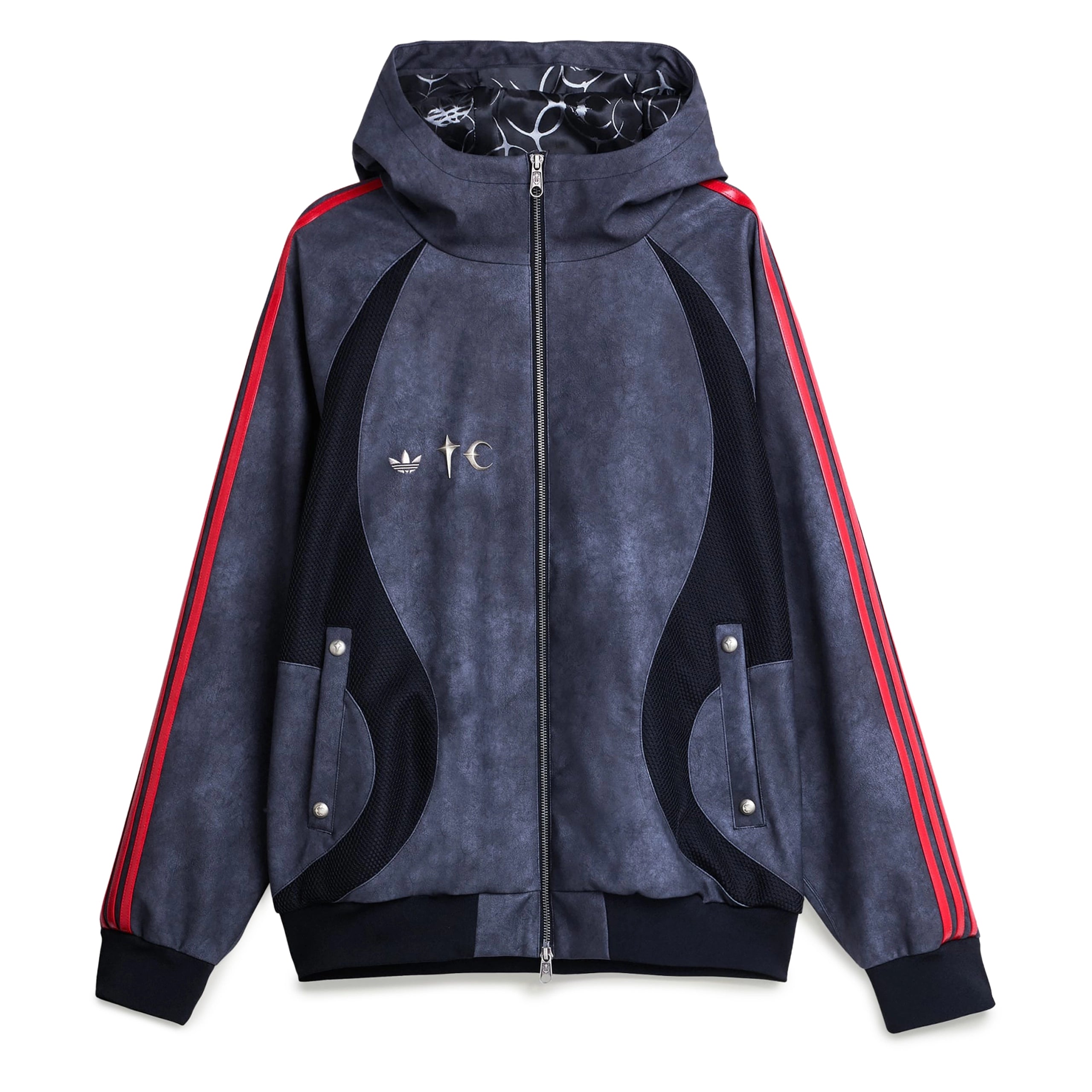 ジャケット・アウター adidas Thug Club Geist PU Leather Jacket Adidas x Thug Club Teamgeist Faux Leather Jacket