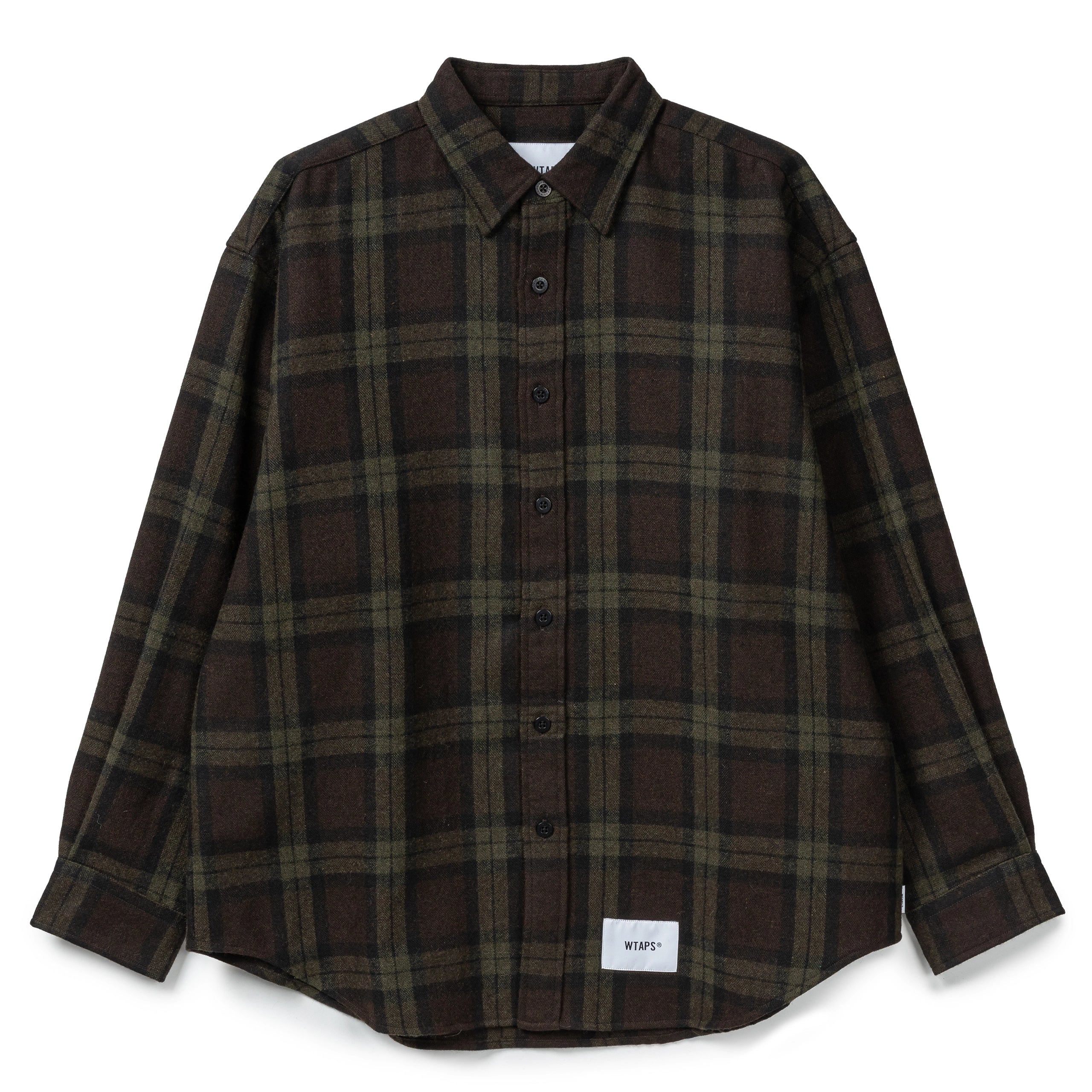 WTAPS TXT 01 / LS / Wopl. Tweed. Textile. Of | Olive Drab