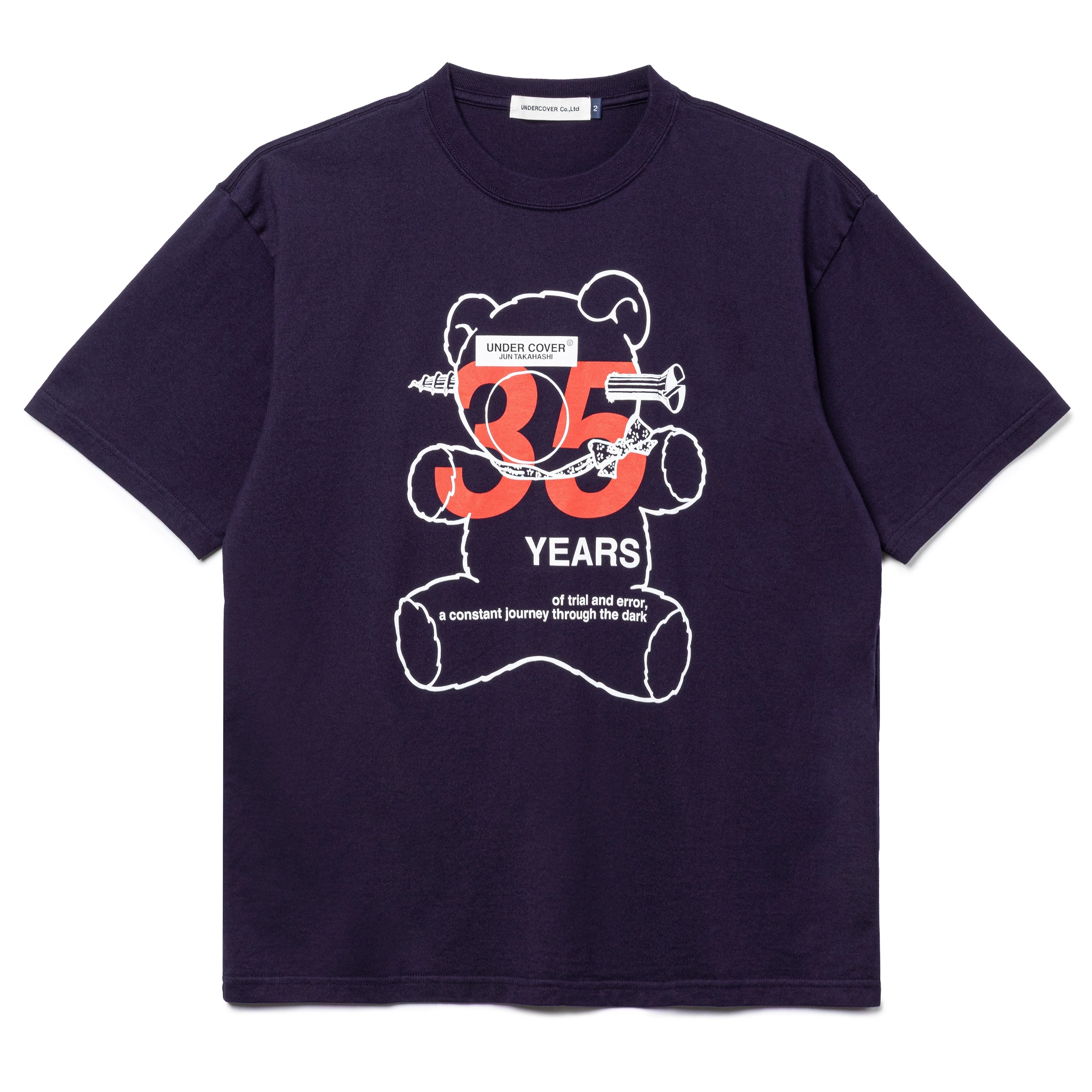 トップス UNDERCOVER 35th TEE Undercover Screw Bear 35th Tee | Navy