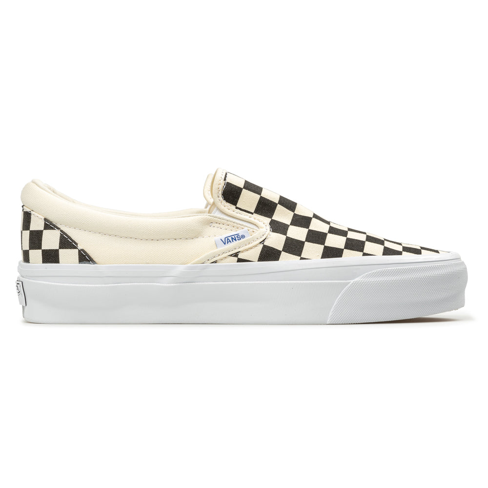 Checkered vans 2024 no laces