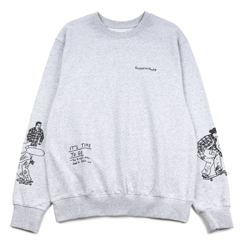 thisisneverthat Sketch Embroidery Crewneck Grey - Main Image