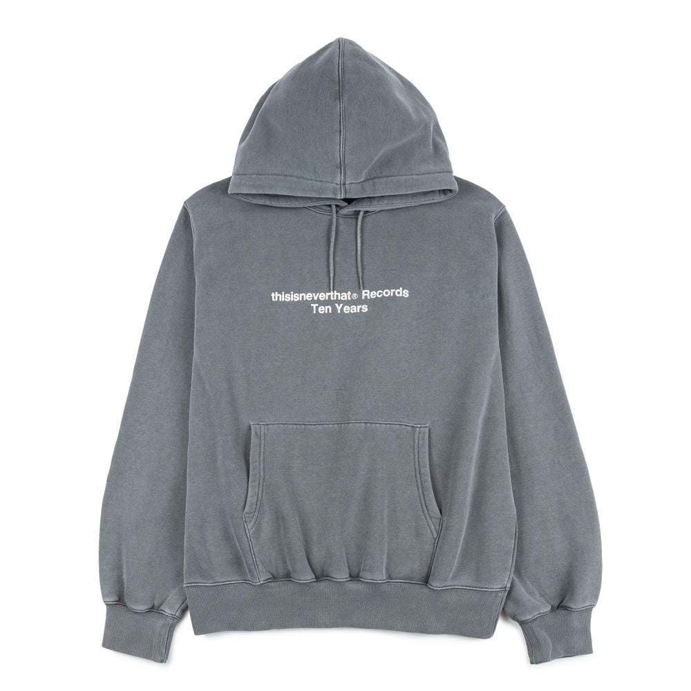 thisisneverthat Ten Years Records Hoodie | Charcoal – CROSSOVER