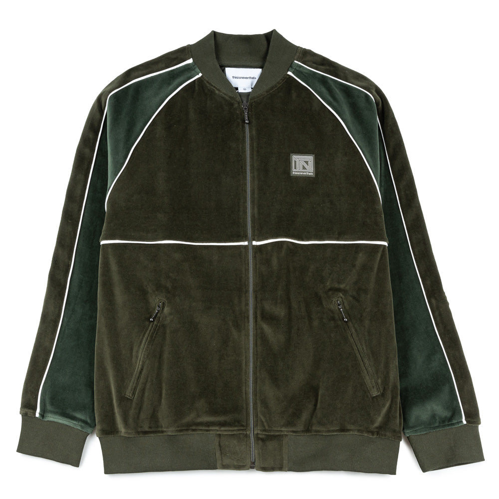 thisisneverthat Velour Track Jacket | Green – CROSSOVER