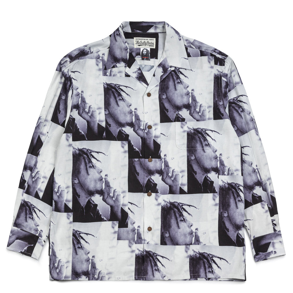 Wacko Maria x Bob Marley Hawaiian L/S Shirt | Grey – CROSSOVER
