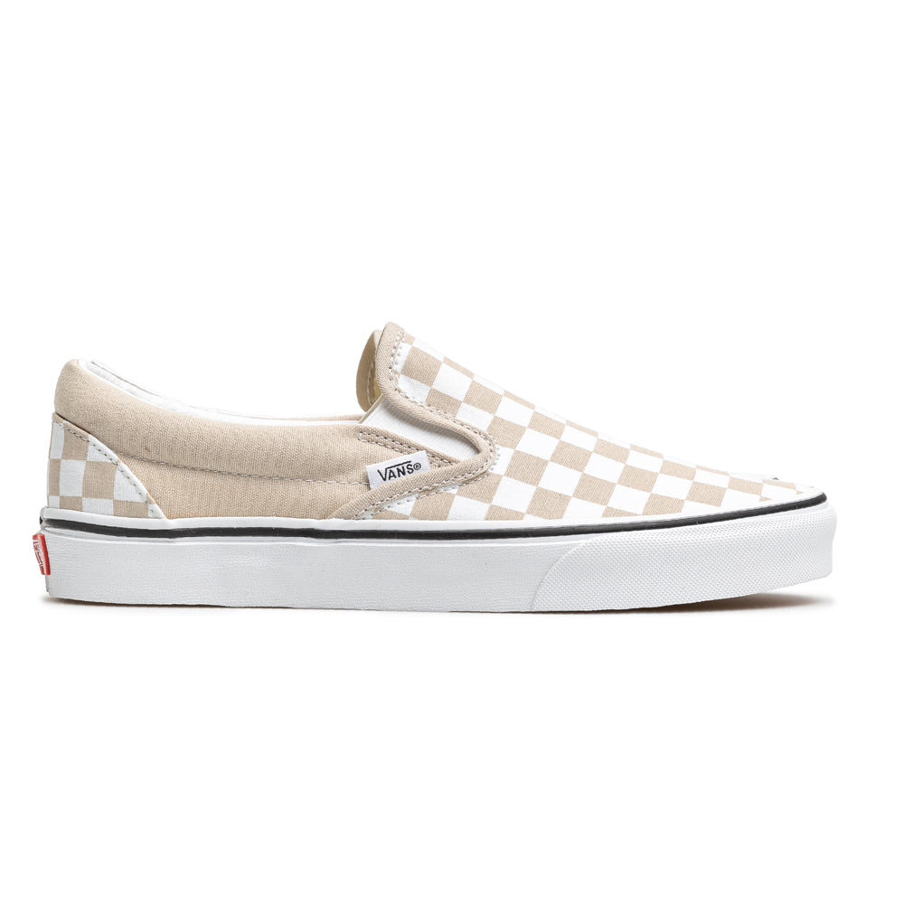 Beige checkered vans slip on Clearance