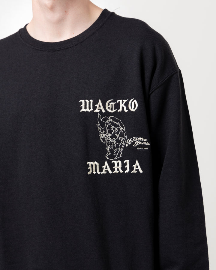 56 Tattoo Studio Crew Neck Sweat Shirt | Black