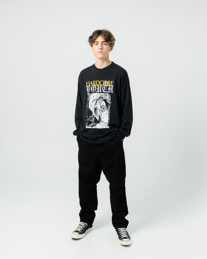 Aged Hardcore Youth L/S Tee | Black