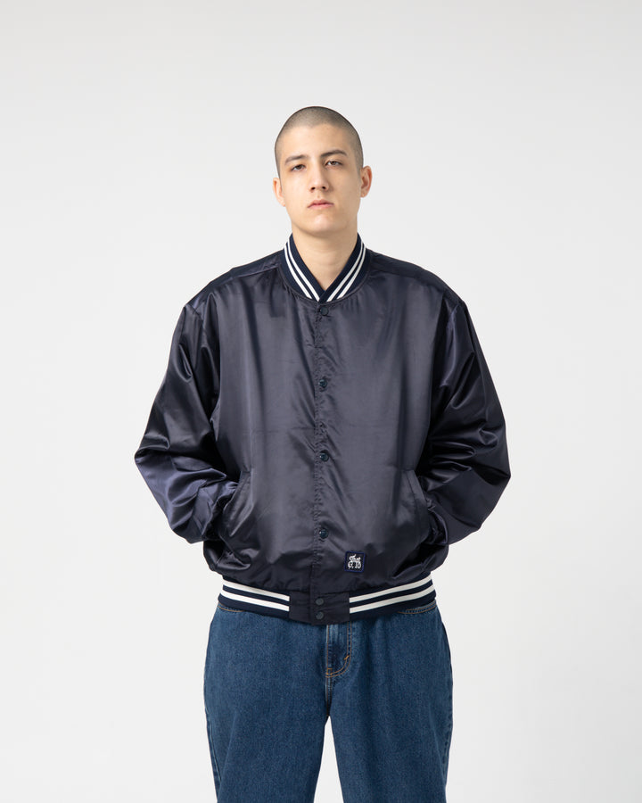 Satin Jacket | Navy