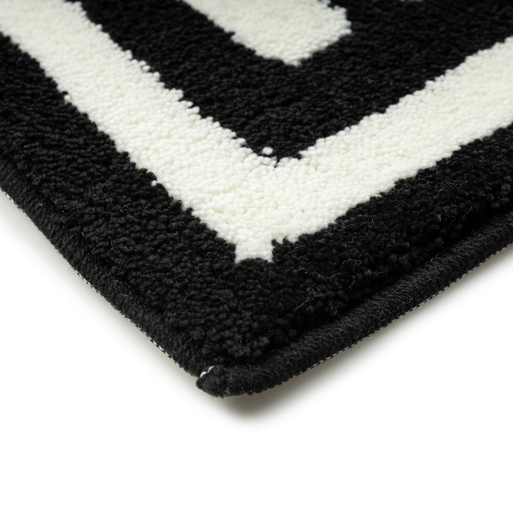 Neighborhood x Gallery 1950 . Square Rug Mat | Black