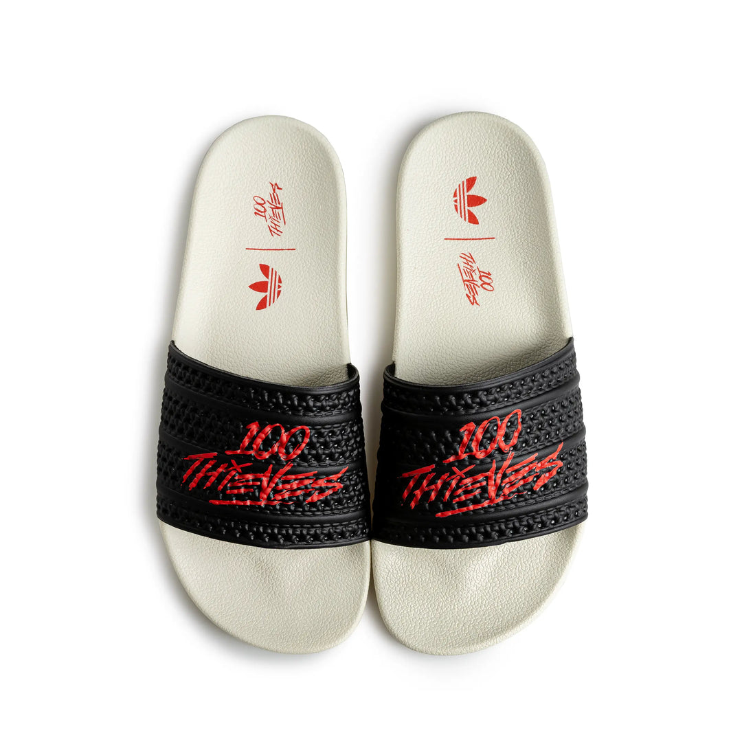 Adidas x 100 Thieves Adilette | Core Black Adidas x 100 Thieves Adilette | Core Black