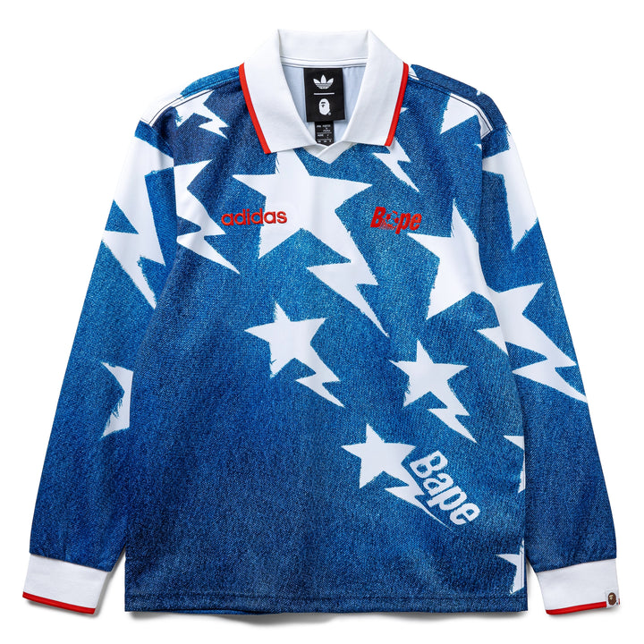 Adidas x Bape L/S Star Jersey | Medium Blue Denim
