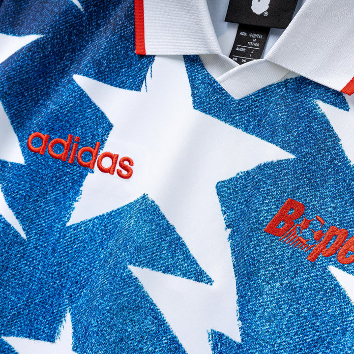 Adidas x Bape L/S Star Jersey | Medium Blue Denim