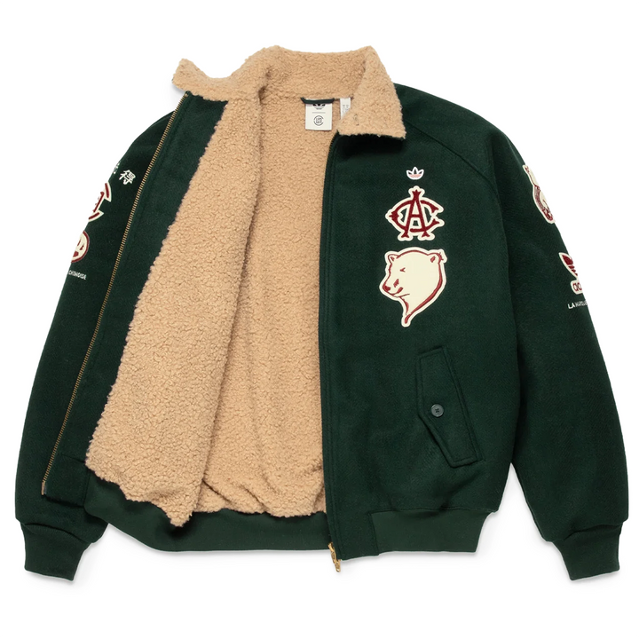 Adidas x CLOT by Edison Chen Varsity Jacket | Green Night