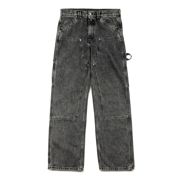 Acid Wash Denim Carpenter Jean | Black