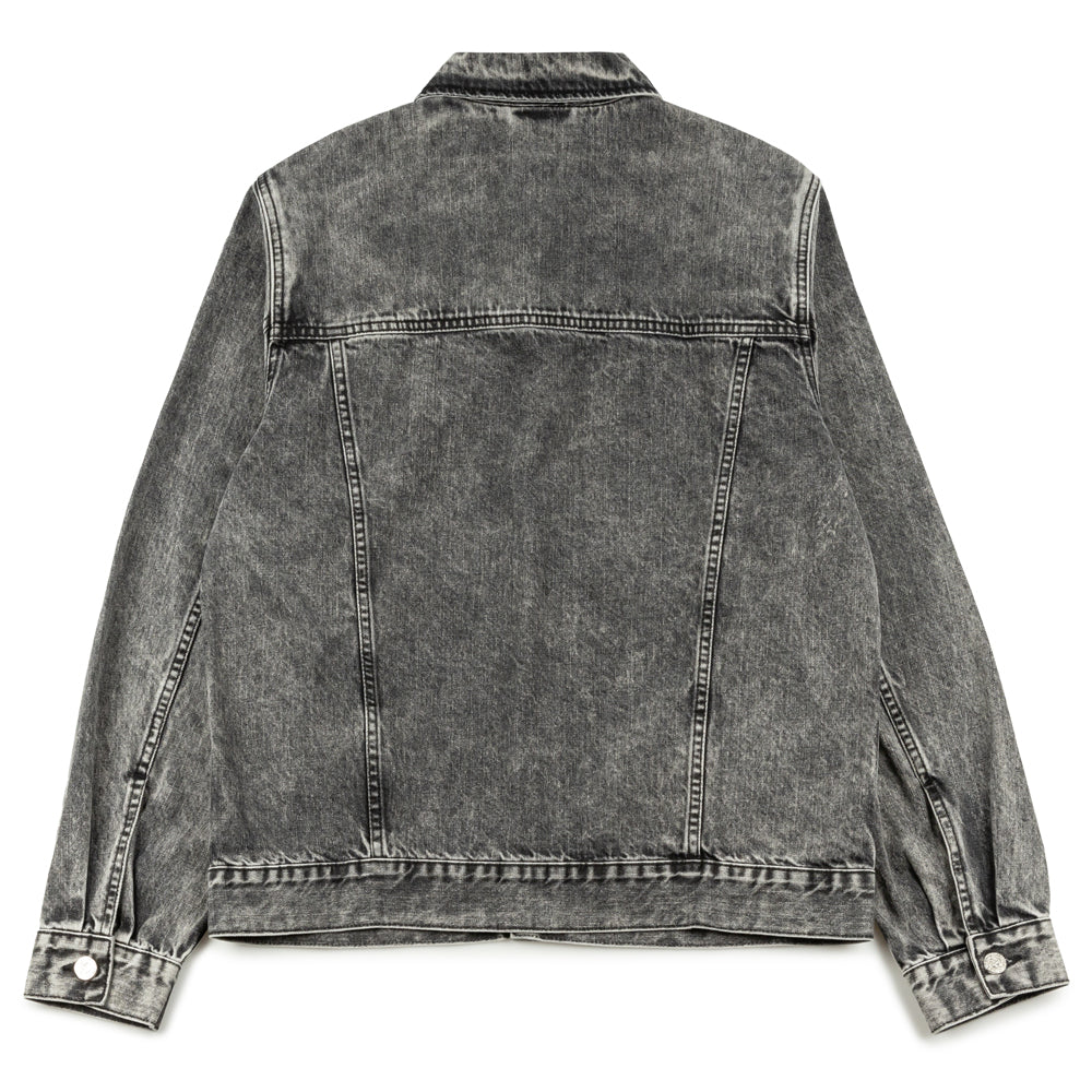 Acid Wash Denim Work Jacket | Black