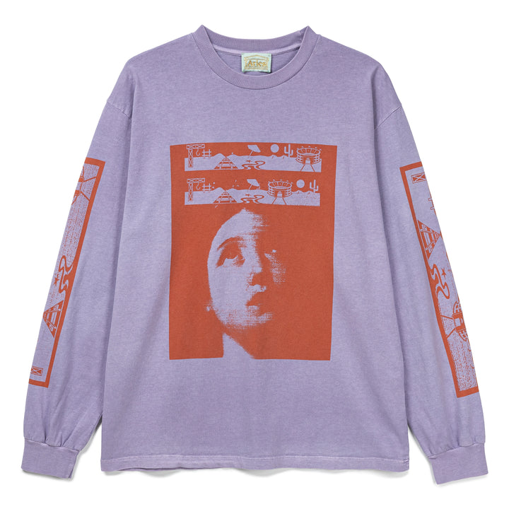 Faded Wingdings L/S Tee | Purple