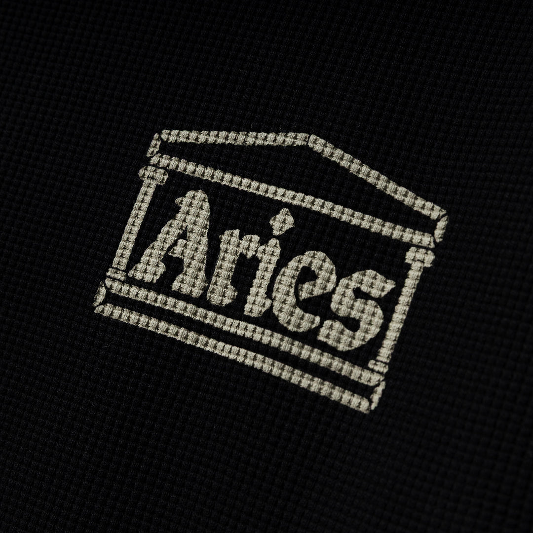 Reversible Temple Waffle L/S Tee | Black