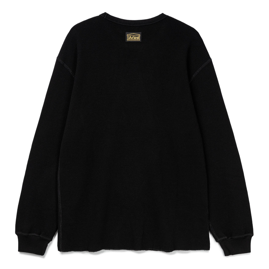 Reversible Temple Waffle L/S Tee | Black