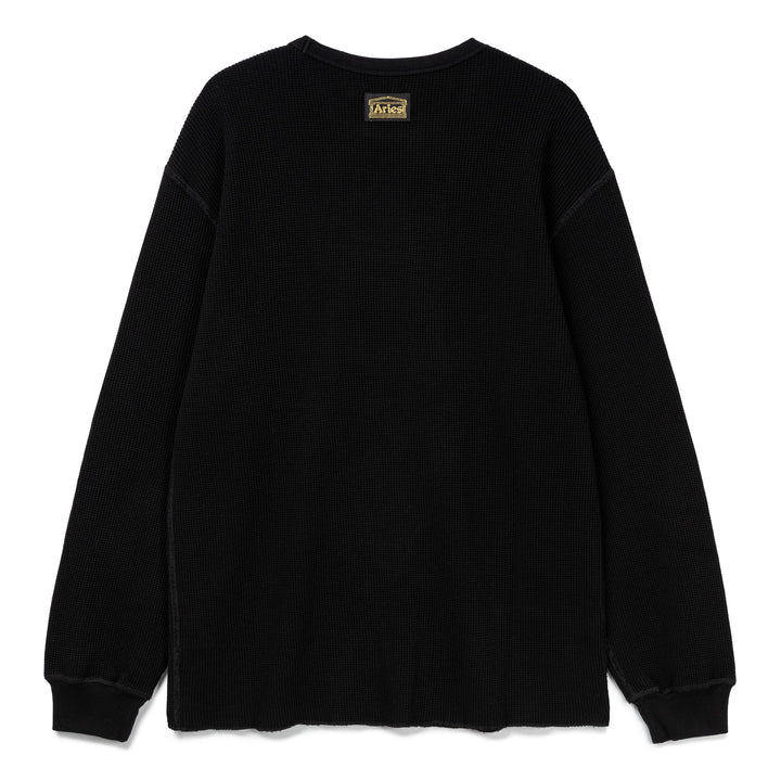 Reversible Temple Waffle L/S Tee | Black