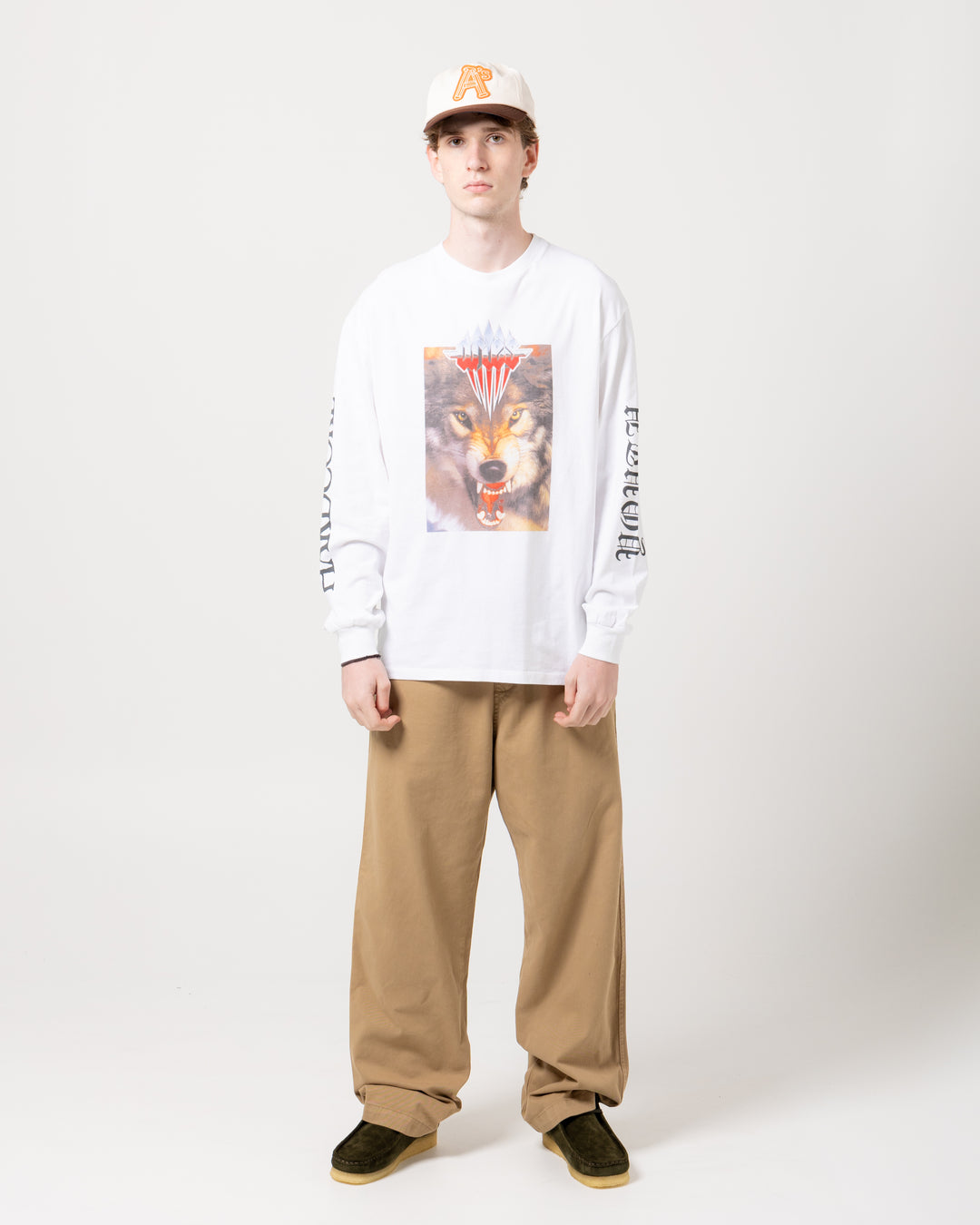 Wolf L/S Tee | White