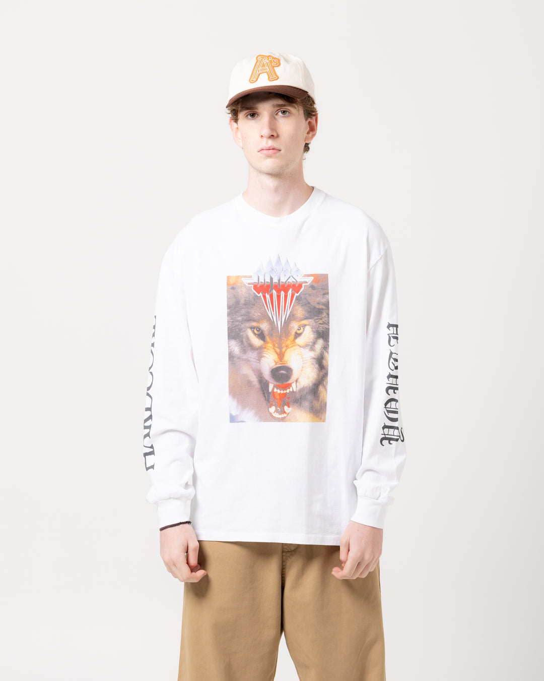 Wolf L/S Tee | White