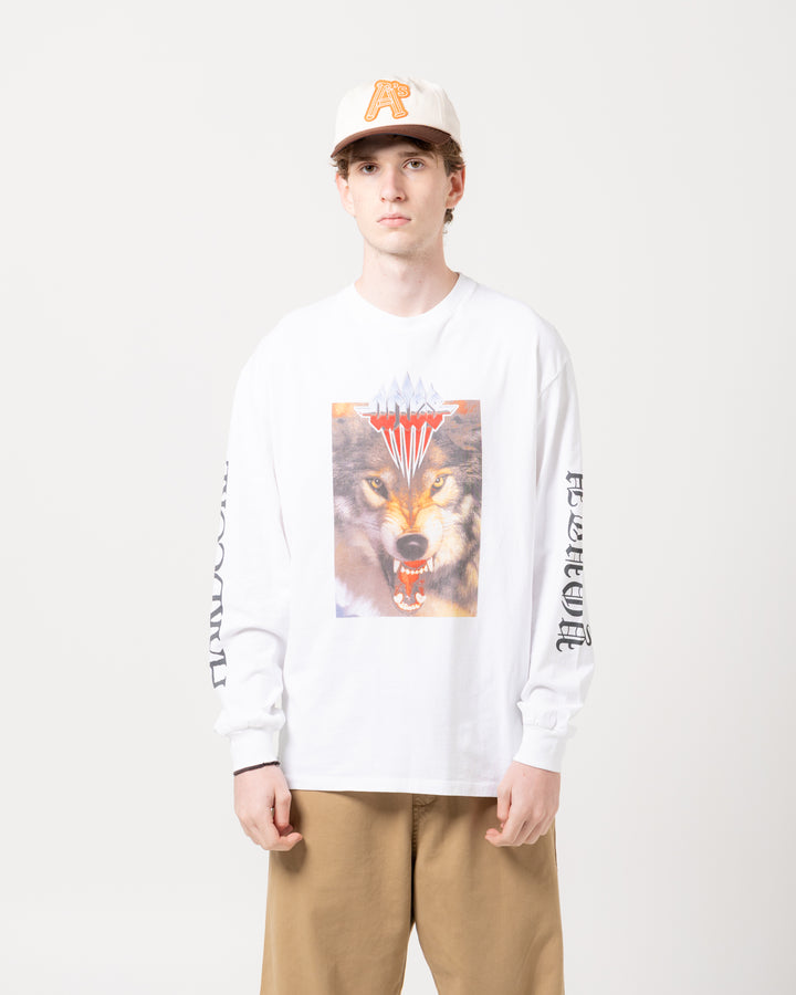 Wolf L/S Tee | White