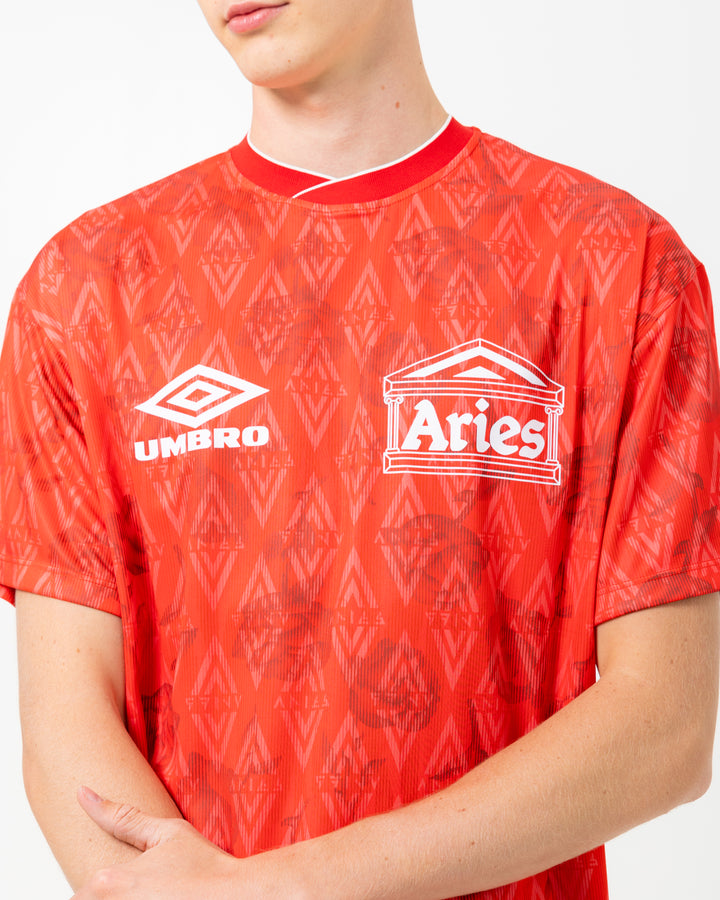 Aries x Umbro Red Roses S/S Football Jersey | Red