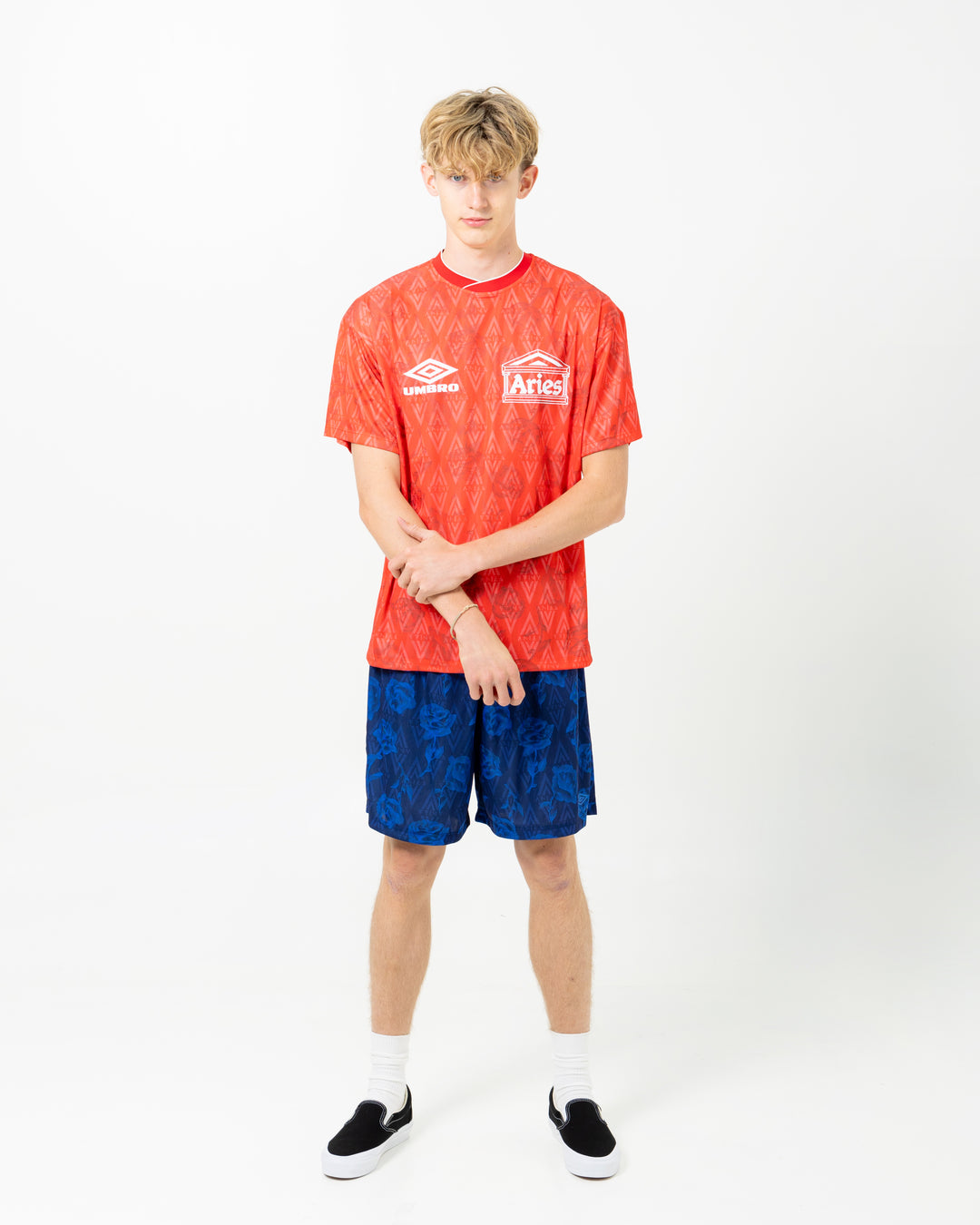 Aries x Umbro Red Roses S/S Football Jersey | Red