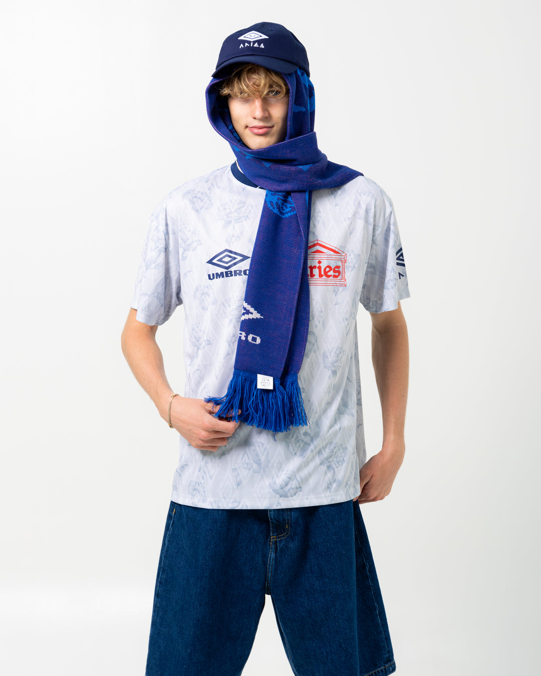 Aries x Umbro Rose Scarf | Blue