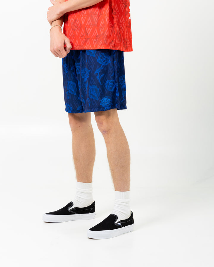 Aries x Umbro Roses Football Shorts | Blue