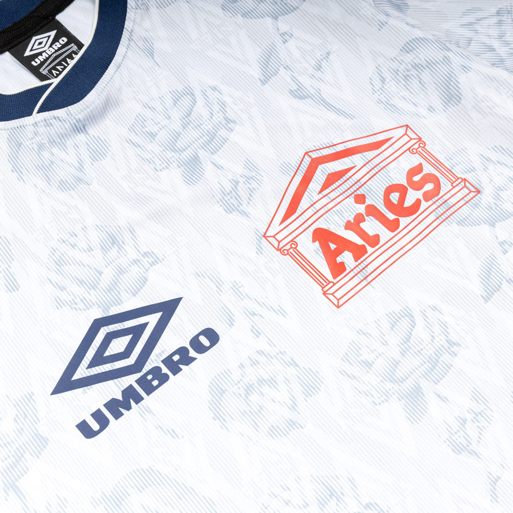 Aries x Umbro White Roses S/S Football Jersey | White