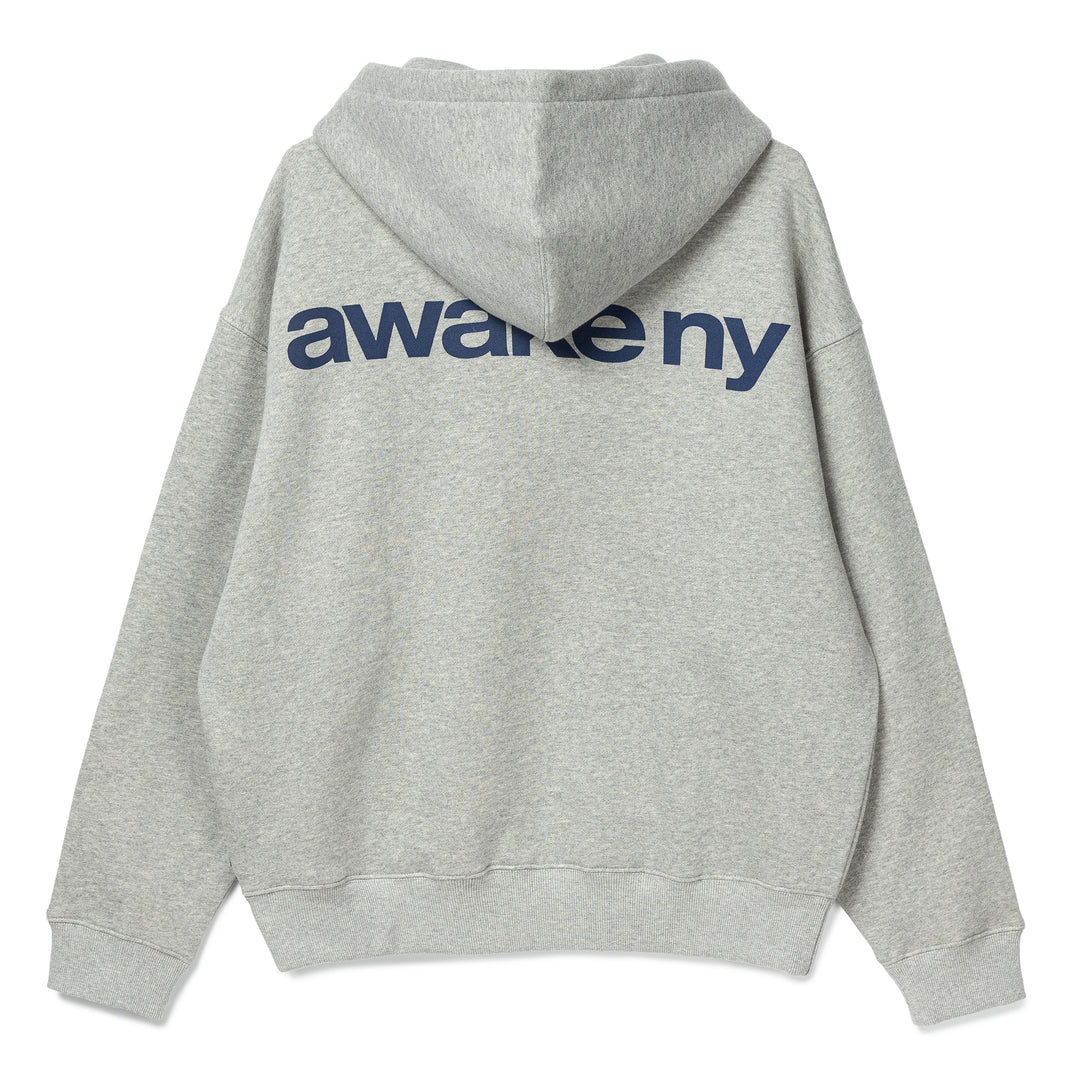 Crown Logo Full Zip Hoodie | Grey