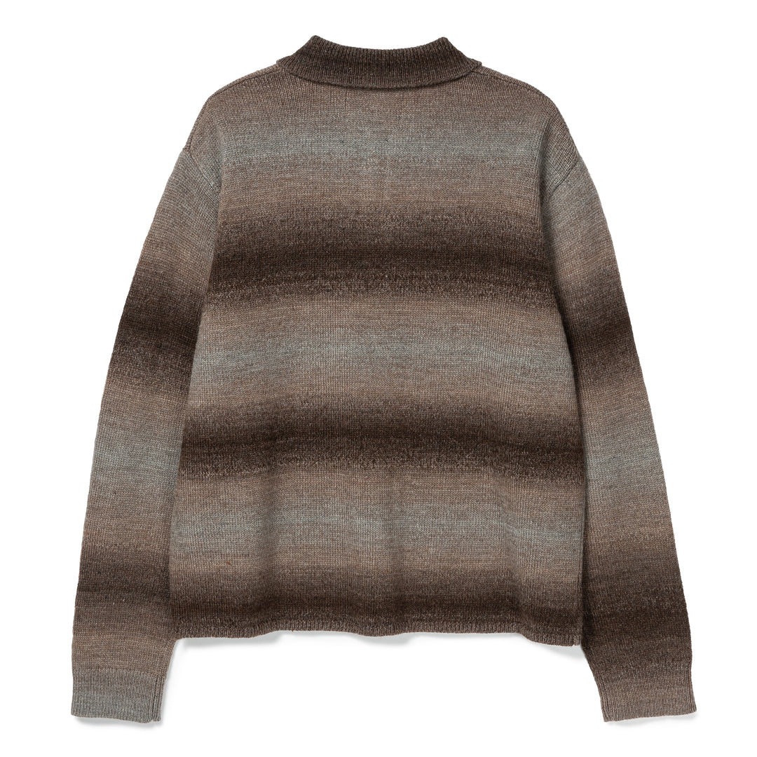 Gradient Knit Polo | Brown